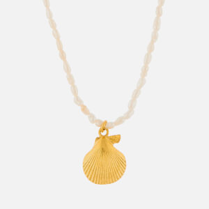 Anni Lu Women's Shell & Pearl Necklace - White/Gold