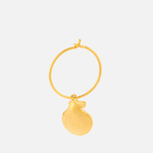 Anni Lu Women's Shell Hoop Earring - Gold