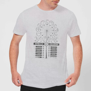 Harry Potter Spells Charms Men's T-Shirt - Grey