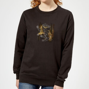 Harry Potter Hufflepuff Geometric Women's Sweatshirt - Black
