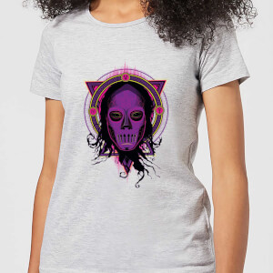 Harry Potter Death Mask 2 Neon Women's T-Shirt - Grey