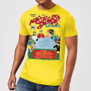 Justice League All Star Comics Cover Men's T-Shirt - Yellow