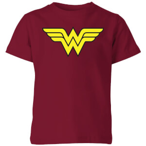 Justice League Wonder Woman Logo Kids' T-Shirt - Burgundy