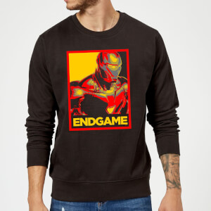 Avengers Endgame Iron Man Poster Sweatshirt - Black