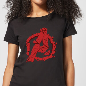 Avengers Endgame Shattered Logo Women's T-Shirt - Black