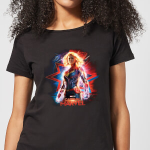 Captain Marvel Poster Women's T-Shirt - Black