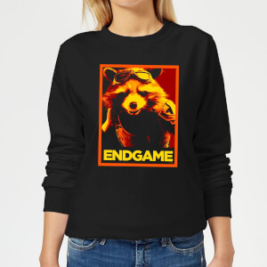 Avengers Endgame Rocket Poster Women's Sweatshirt - Black