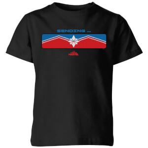 Captain Marvel Sending Kids' T-Shirt - Black