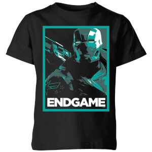 T-Shirt Avengers Endgame War Machine Poster - Nero - Bambini