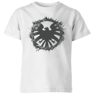 Marvel Avengers Agent Of SHIELD Logo Brushed Kids' T-Shirt - White