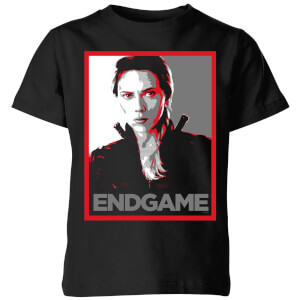 T-Shirt Avengers Endgame Black Widow Poster - Nero - Bambini