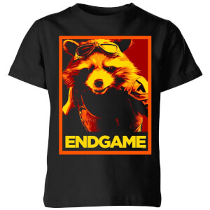 Avengers Endgame Rocket Poster Kids' T-Shirt - Black