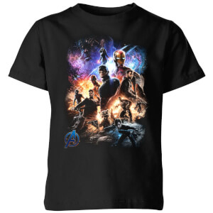 Avengers: Endgame Character Montage kinder t-shirt - Zwart