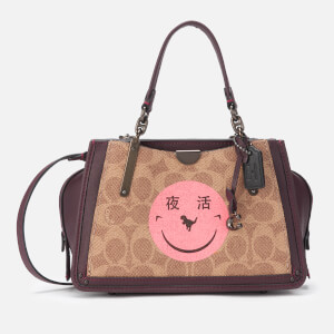 Coach 1941 Women's Coated Canvas Signature Rexy by Yeti Out Dreamer 21 Bag - Tan Oxblood