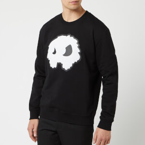 McQ Alexander McQueen Men's Monster Big Crew Neck Sweatshirt - Darkest Black