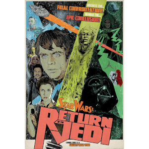 Star Wars: Return of the Jedi 'Final Confrontation' 16 x 24 Inches Limited Edition Lithograph Print by J.J. Lendl