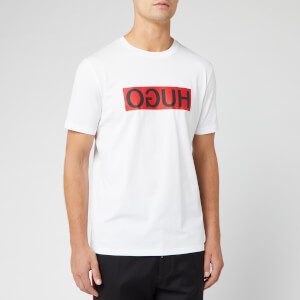 HUGO Men's Dicagolino Reverse Logo T-Shirt - White