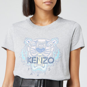 KENZO Women's Classic Tiger Light Cotton Single Jersey T-Shirt - Pearl Grey