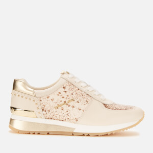 MICHAEL MICHAEL KORS Women's Allie Leather Wrap Runner Style Trainers - Light Cream