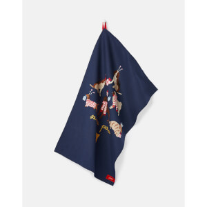 Joules Christmas Print Tea Towel