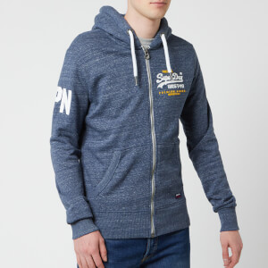 Superdry Men's Premium Goods Duo Zip Hoody - Pacific Blue Heather