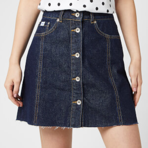Superdry Women's Denim A Line Skirt - 70's Blue
