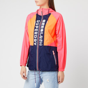 Superdry Women's Spliced Windbreaker - Pink/Orange/Navy