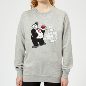 Popeye Hamburger Women's Sweatshirt - Grey