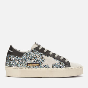 Golden Goose Deluxe Brand Women's Hi Star Leather Flatform Trainers - Blue Black Glitter/Ice Star