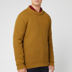 Universal Works Men's Loose Crew Knit - Mustard