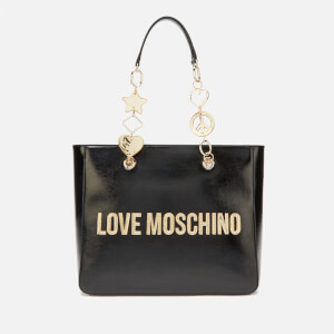 Love Moschino Women's Logo Charm Tote - Black