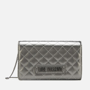 Love Moschino Women's Quilted Small Cross Body - Pewter