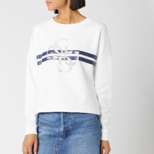 Guess Women's 4G Logo Sweater - True White