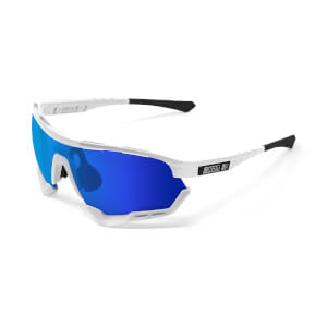 Scicon Aerotech Sunglasses SCN-XT Photochromic Blue Mirror Lens - White Gloss Frame