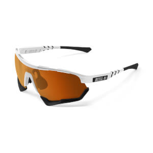 Scicon Aerotech Sunglasses SCN-XT Photochromic Bronze Mirror Lens - White Gloss Frame