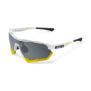 Scicon Aerotech Sunglasses SCN-XT Photochromic Silver Mirror Lens - White Gloss Frame