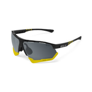 Scicon Aerocomfort Sunglasses SCN-XT Photochromic Silver Mirror Lens - Black Gloss Frame