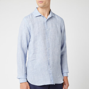 Orlebar Brown Men's Giles Linen Shirt - Navy/White