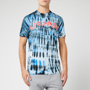 Dsquared2 Men's Tie Dye Logo T-Shirt - Blue/Black