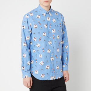 Polo Ralph Lauren Men's Allover Preppy Icons Oxford Shirt - Boathouse Bear