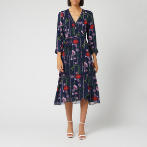 Ted Baker Women's Elowisa Hedgerow Printed Wrap Dress - Dark Blue