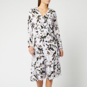 Diane von Furstenberg Women's Elle Dress - Caribean Floral Lavender Fog