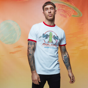 Camiseta ringer Rick y Morty Get Schwifty Rickinillo - Blanco/rojo