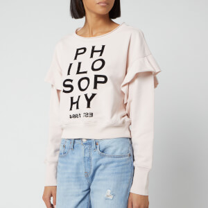 Philosophy di Lorenzo Serafini Women's Logo Frill Sleeve Sweatshirt - Pink