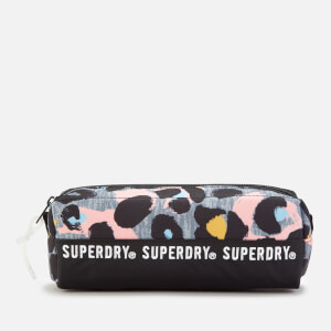 Superdry Women's Repeat Series Pencil Case - Grey Marl Liona Leopard