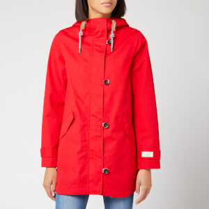 Joules Women's Coast Mid Length Waterproof Jacket - Red