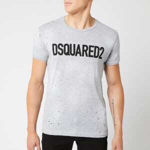 Dsquared2 Men's Logo Paint Splash T-Shirt - Grey Melange