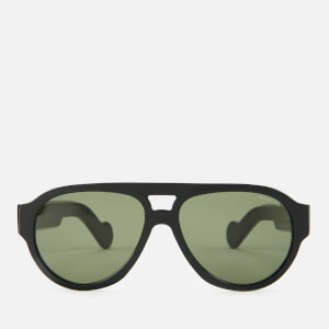 Moncler Men's Acetate Sunglasses - Shiny Black/Green