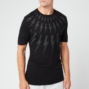 Neil Barrett Men's Fairisle Thunderbolt T-Shirt - Black/White
