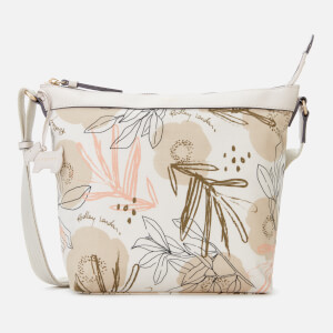 Radley Women's Desert Floral Medium Zip Top Cross Body Bag - Light Natural